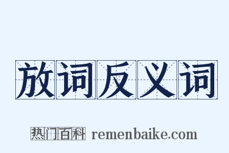 放词反义词是什么意思的图片